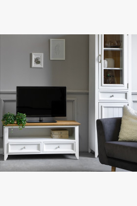 Dřevěný provence tv stolek, Lille 405 , TV stolky, Tv Komody- 1 2