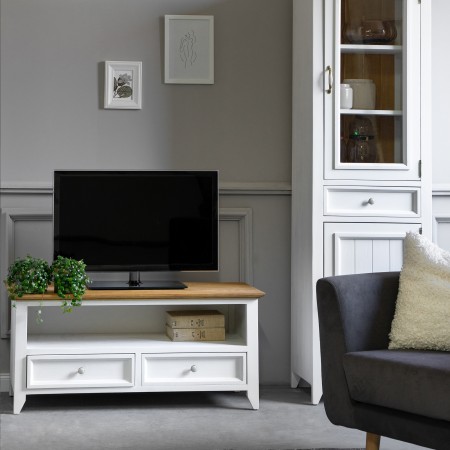 Dřevěný provence tv stolek, Lille 405 , TV stolky, Tv Komody- 2