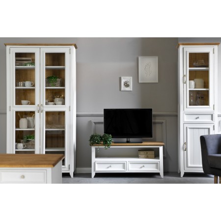 Dřevěna provence dvoudveřová vitrina, Lille , Vitríny- 3