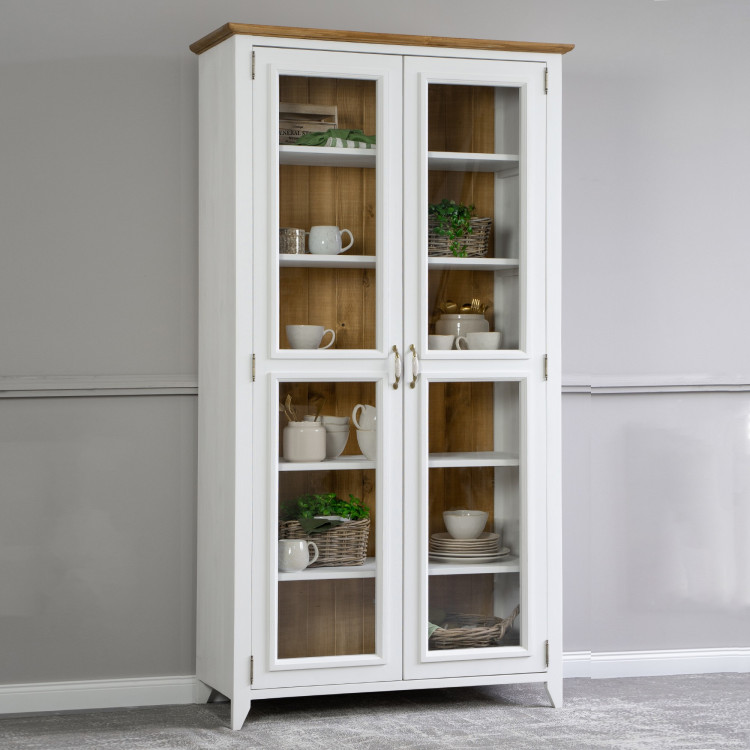 Dřevěna provence dvoudveřová vitrina, Lille , Vitríny- 1