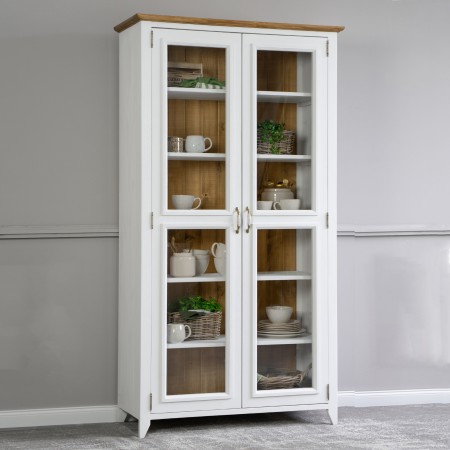 Dřevěna provence dvoudveřová vitrina, Lille , Vitríny- 1