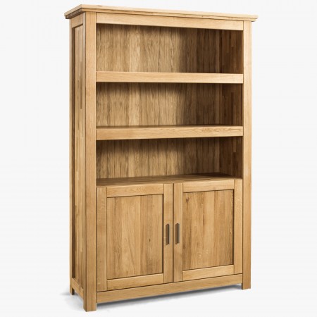 Masívni dubový regál s dvířky, Alexandra 13 , Vitríny- 6