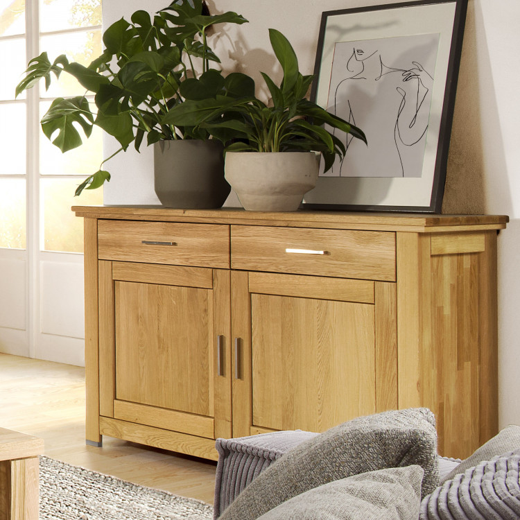 Dřevěná dubová komoda s dvířky, Alexandra 44 , Komody- 5