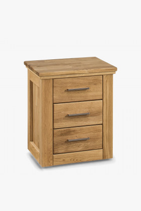 Massive Eichenkommode mit 3 Schubladen, naturholz finish