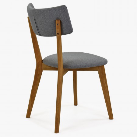 Látková židle - nohy dub, Noci světle šedá - Sada 2 ks , Jídelní židle- 5