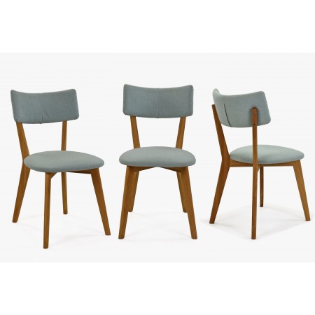 Látková židle - nohy dub, Noci mátová sada 2 ks , Jídelní židle- 6