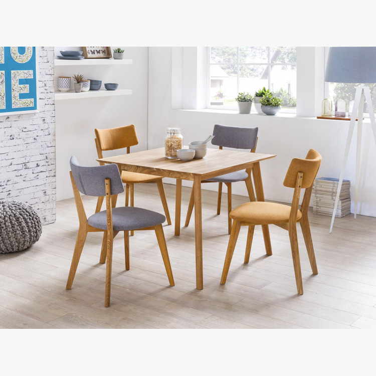 Látková židle - nohy dub, Noci mátová sada 2 ks , Jídelní židle- 9