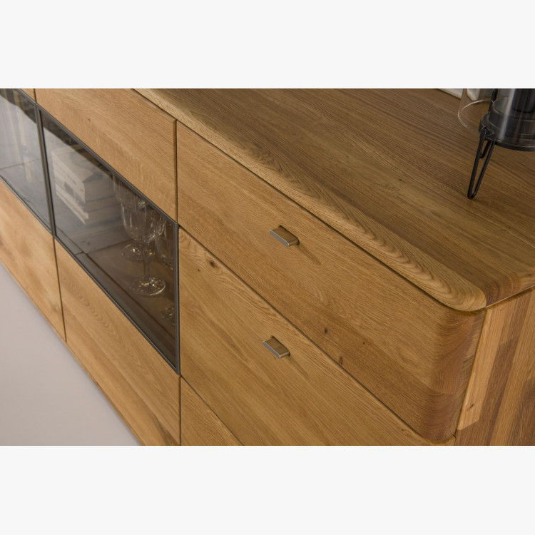 Dlouhá masivní komoda se sklem texas typ 48 , Komody- 4