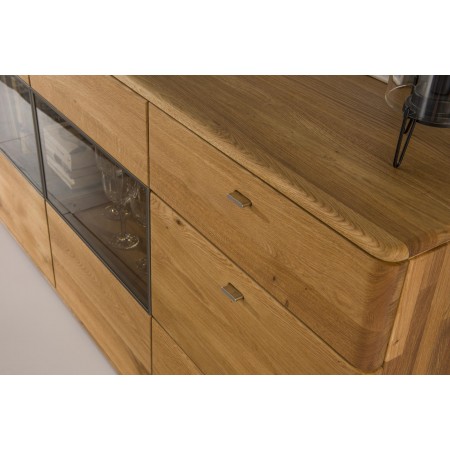 Dlouhá masivní komoda se sklem texas typ 48 , Komody- 4