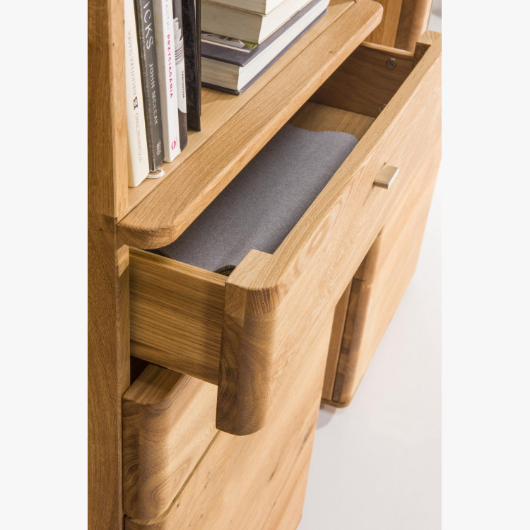 Vysoká komoda se šuplíky masiv dub, texas 50 , Komody- 5