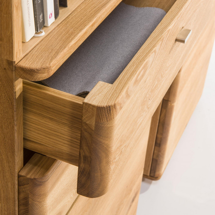 Vysoká komoda se šuplíky masiv dub, texas 50 , Komody- 3