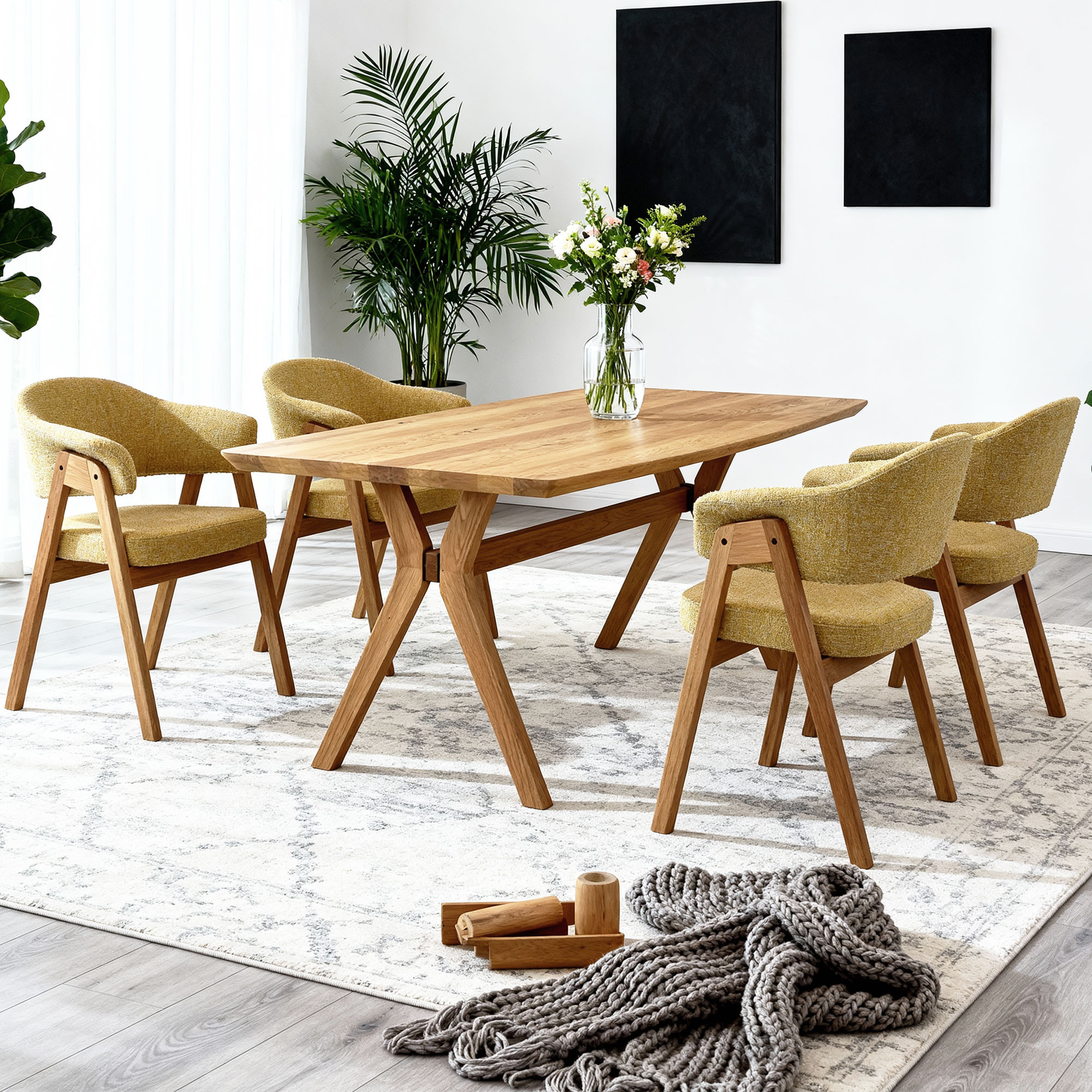 Holzbett aus Balken Miky